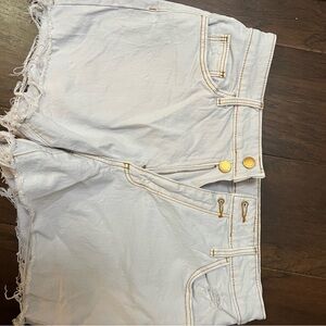 Universal Thread White Jean Shorts Frayed Hem